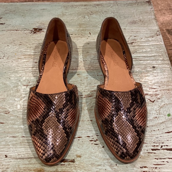 Madewell Marisa d’Orsay Flat Snake Print Leather - Picture 4 of 5